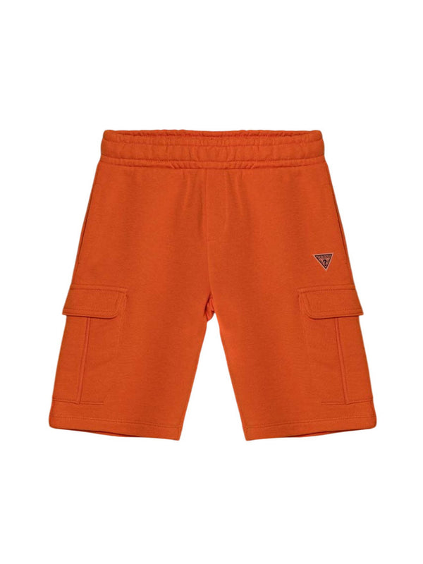 Guess Kids Pantaloncini Cargo Arancioni Bambini Ragazzi