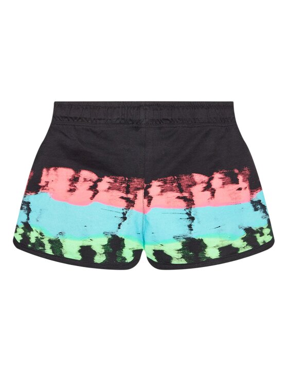 Champion Pantaloncini Neri Con Stampe Multicolore Bambina
