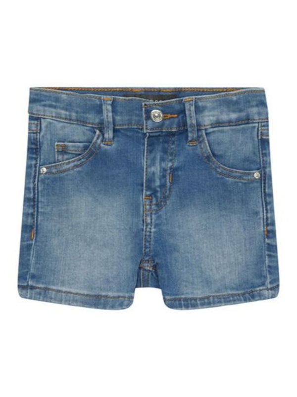 Guess Kids Pantaloncini Di Jeans Blu Denim Bambina