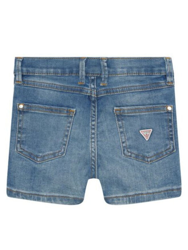 Guess Kids Pantaloncini Di Jeans Blu Denim Bambina