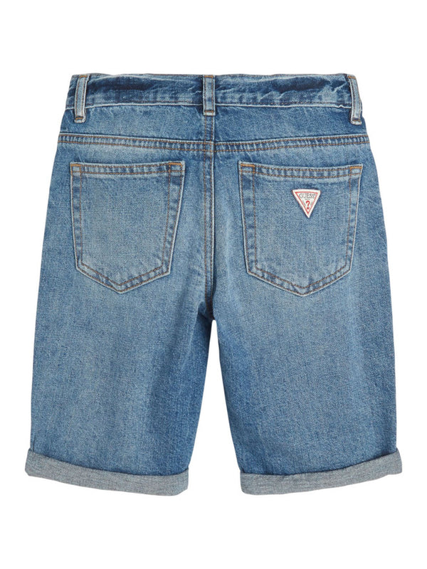 Guess Kids Pantaloncini di Jeans Blu Denim Bambino