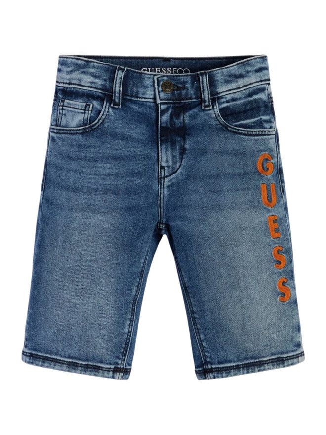 Guess Kids Short en jean bleu denim Enfant