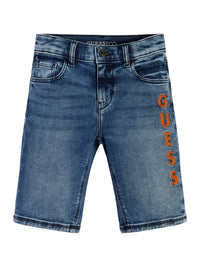 Guess Kids Short en jean bleu denim Enfant — immagine 1