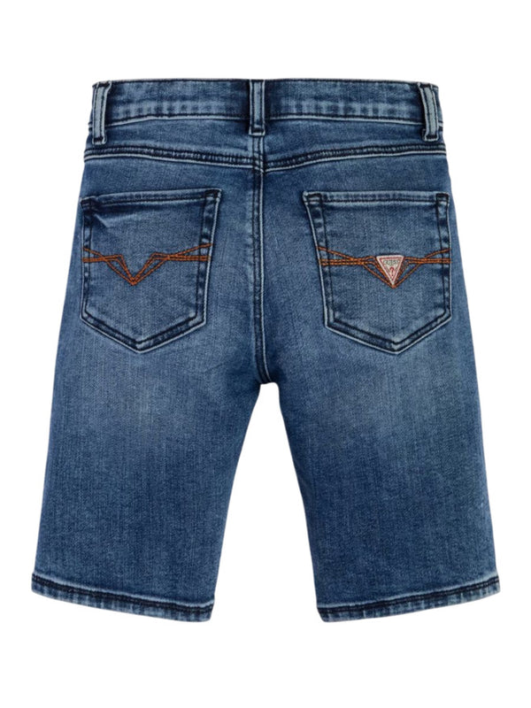 Guess Kids Pantaloncini di Jeans Blu Denim Bambino