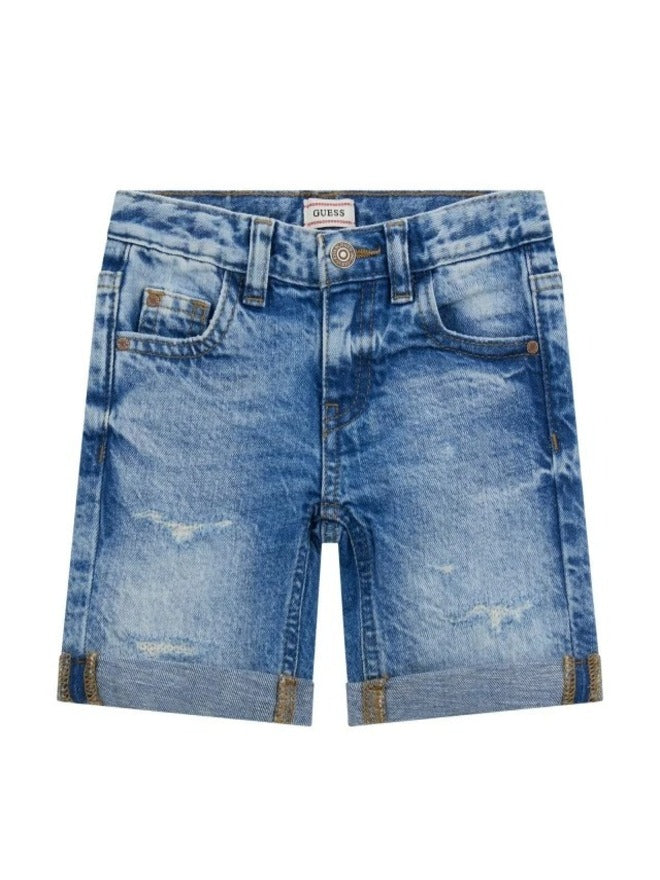 Guess Kids Short en jean bleu denim Enfant