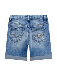 Guess Kids Short en jean bleu denim Enfant — immagine 2