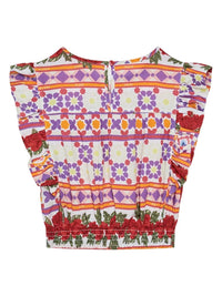 Guess Girls Kids T-shirt sans manches multicolore fille — immagine 2