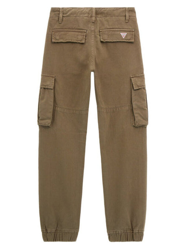 Guess Pantaloni Cargo Marrone Chiaro Bambino