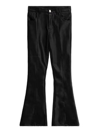 Guess Flare Pantalone in ecopelle Total Black Bambina — immagine 1