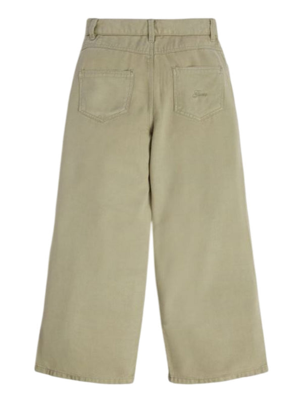 Guess Stretch Satin Skinny Pantaloni Verdi Bambina