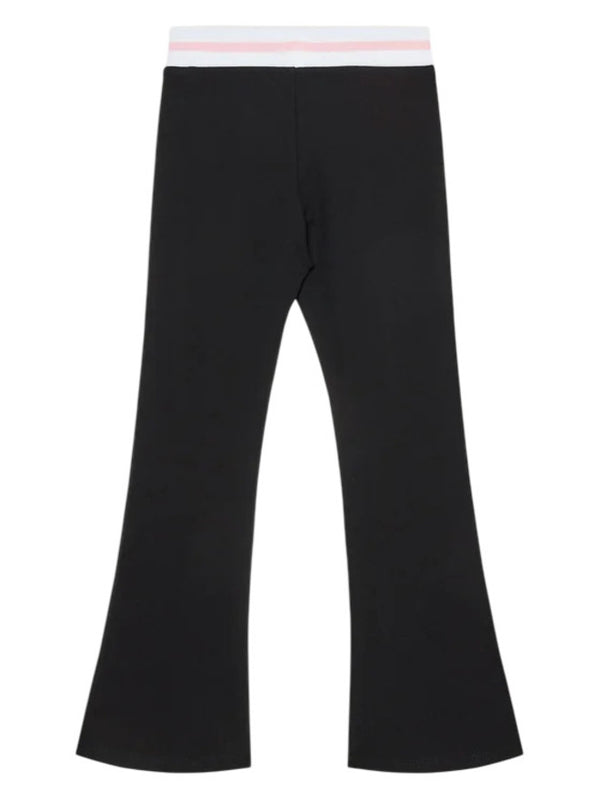 Guess Pantaloni a Zampa Neri Rosa Bambina