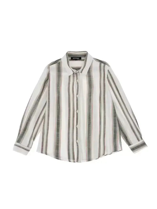 Imperial Kids Chemise Vert Blanc Enfants