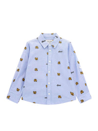 Guess Infant kids Camicia Maniche Corte Blu Logata Bambino — immagine 1