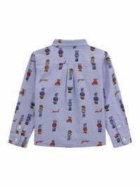 Guess Infant kids Camicia Maniche Lunghe Blu Logata Bambino — immagine 2