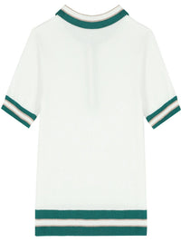 Guess Polo En Maille Blanc Vert Fille — immagine 2