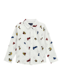 Guess Kids Camicia Bianca Logata Bambino — immagine 1