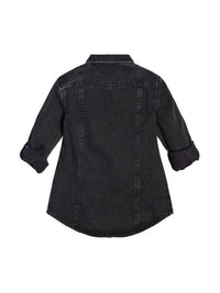 Guess Kids Chemise en jean denim noir fille — immagine 2