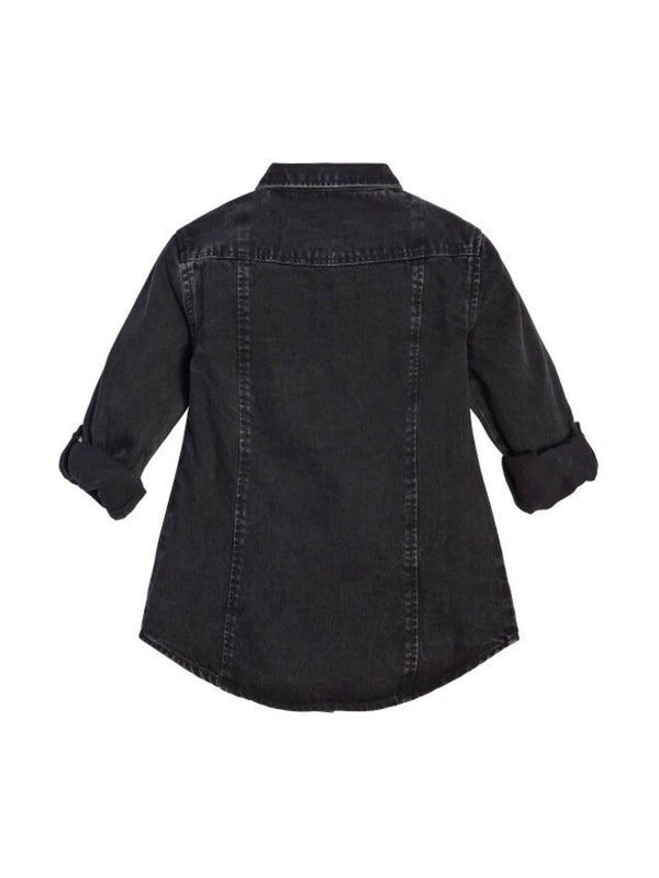 Guess Kids Camicia Di Jeans Black Denim Bambina