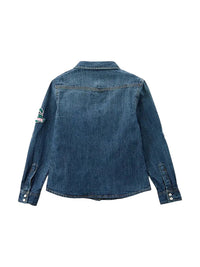 Guess Kids Chemise en jean bleu denim pour filles — immagine 2