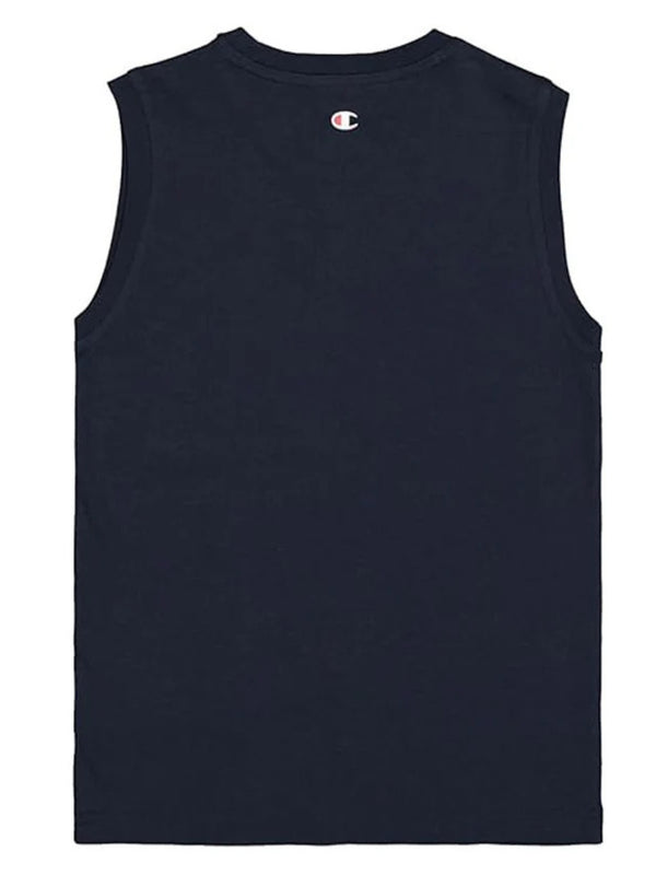 Champion Kids Sleeveless Canotta Blu Bambino