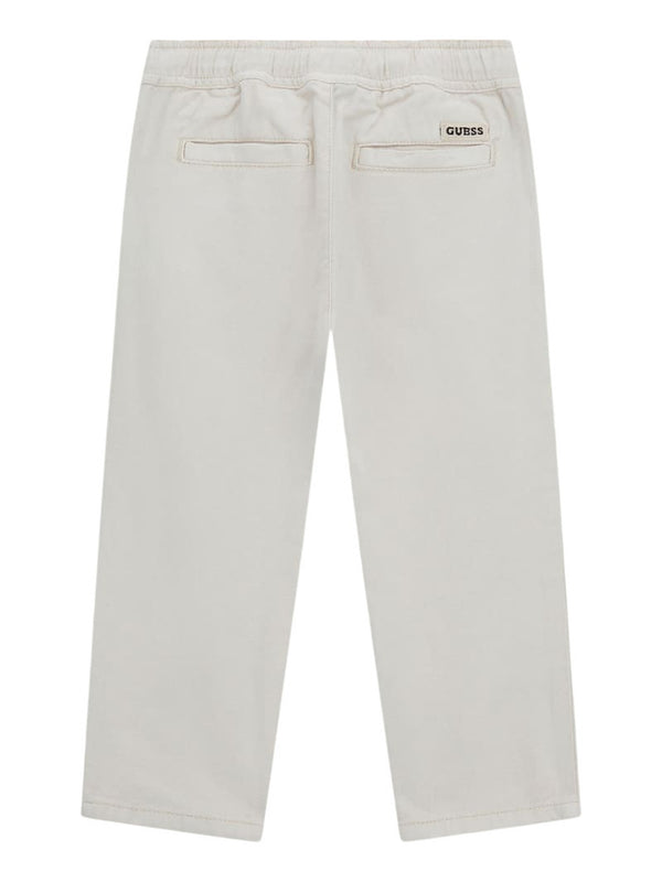 Guess gmt dye chino lyocell twill Pantaloni Bianchi Bambini