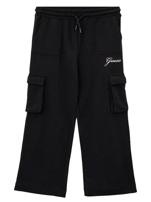 Guess Pantaloni Tuta Cargo Neri Bambine Ragazze