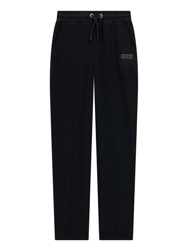 Guess Pantalon de jogging noir avec strass argentés pour petites filles