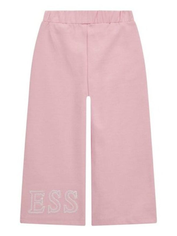 Guess French Terry Pantaloni Tuta Rosa Bambina