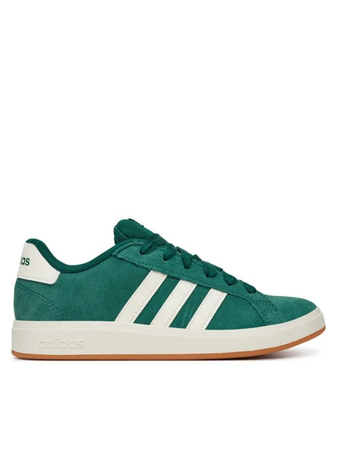 Adidas Grand Court K Chaussures Vertes Blanches Enfants Garçons