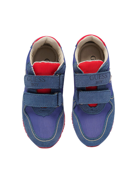 Guess Glorym Jr Scarpe Chiusura a Strappo Blu Bambino