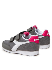 Baskets Diadora Jog Light PS Chaussures Grise Rose Enfant — immagine 3
