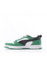 Chaussures Puma Rebound V6 Lo Vert Blanc Enfant — immagine 2