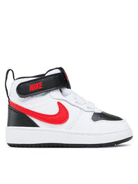 Nike Court Borough Mid 2 Scarpe Bianche Nere Rosse Bambino — immagine 1
