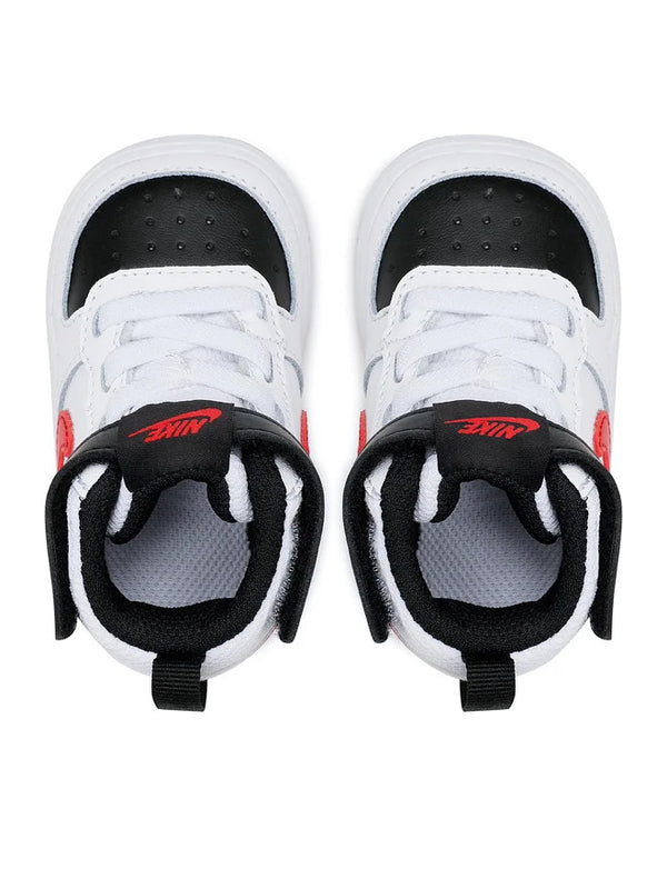 Nike Court Borough Mid 2 Scarpe Bianche Nere Rosse Bambino