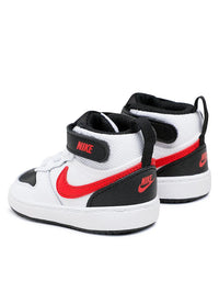 Nike Court Borough Mid 2 Scarpe Bianche Nere Rosse Bambino — immagine 3