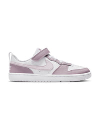 Nike Court borough low recraft ps jr Chaussures Blanches Lilas Enfant — immagine 1