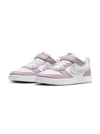 Nike Court borough low recraft ps jr Chaussures Blanches Lilas Enfant — immagine 2