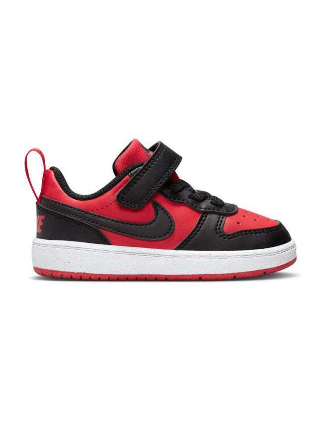 Nike Court Borough Low Recraft Chaussures Rouges Noires Enfants