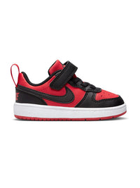 Nike Court Borough Low Recraft Chaussures Rouges Noires Enfants — immagine 1