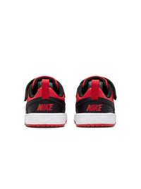 Nike Court Borough Low Recraft Chaussures Rouges Noires Enfants — immagine 2
