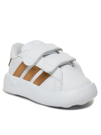 Adidas Grand Court 2.0 Chaussures Blanc Or Enfant — immagine 2
