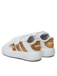 Adidas Grand Court 2.0 Chaussures Blanc Or Enfant — immagine 3