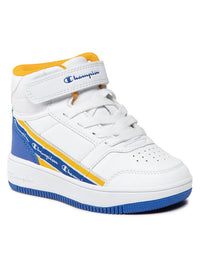Champion Alter Mid B Ps Chaussures Montantes Blanches Bleues Enfant — immagine 2