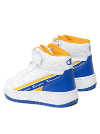 Champion Alter Mid B Ps Chaussures Montantes Blanches Bleues Enfant — immagine 3