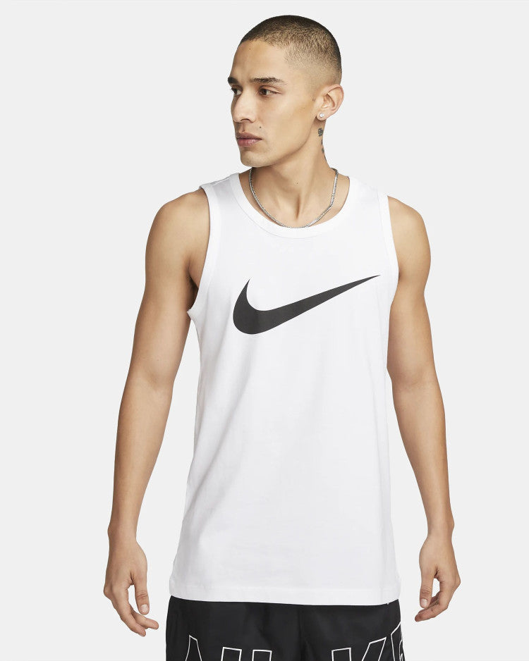 Nike Sportswear Swoosh Canotta Bianca Nera Uomo