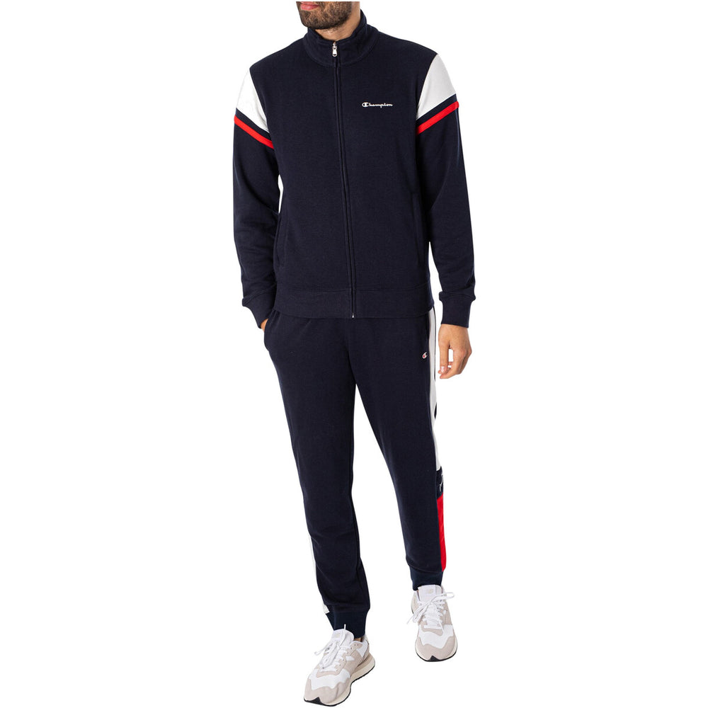 Champion Full Zip Tracksuit Completo Tuta Nero Uomo