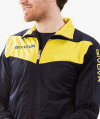 Combinaison de survêtement Givova Visa jaune et bleue pour homme — immagine 3
