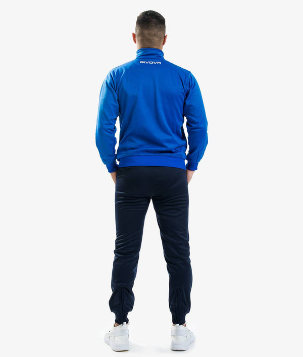 Givova One Full Zip Completo Tuta Blu Uomo