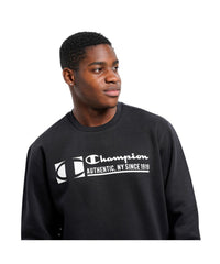 Champion Logo New York Sweat-shirt Col Rond Noir Homme — immagine 3