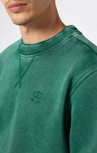Champion Icons Felpa Girocollo Verde Uomo — immagine 3